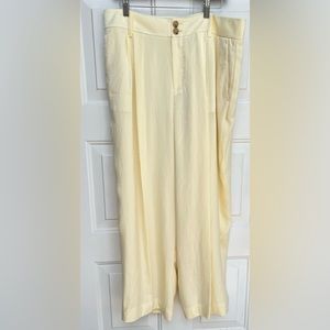 NWT Vince yellow Wide Leg pants size 14